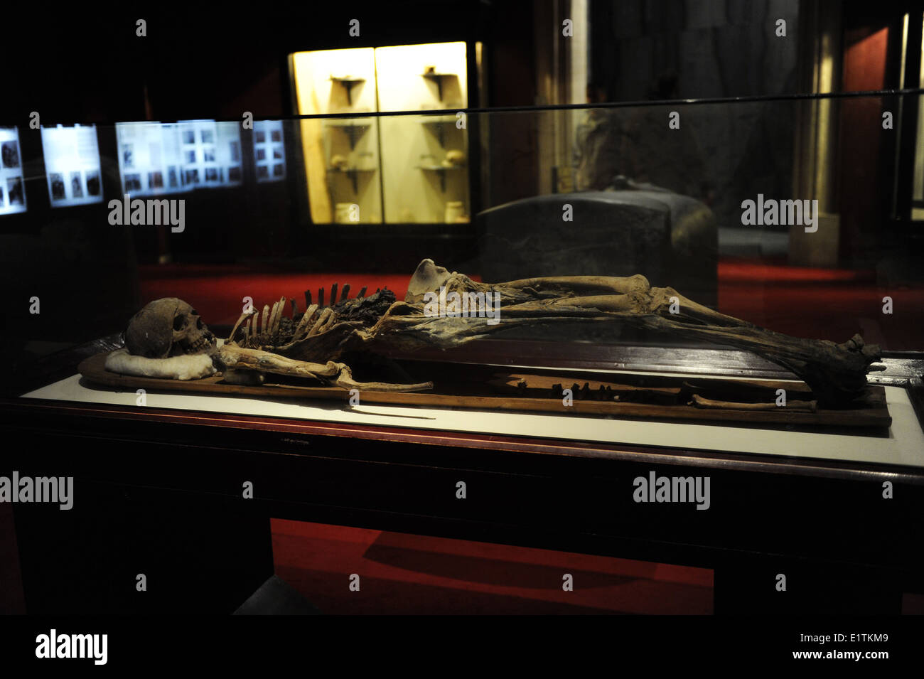 Mummy of Sidonian King Tabnit (about 500 BC). Archaeological Museum. Istanbul. Turkey. Stock Photo