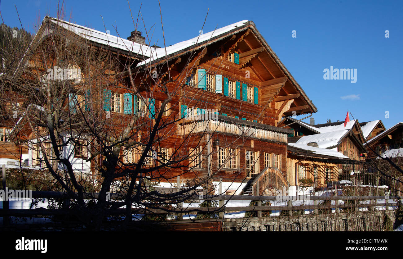 Europe, Switzerland, Vaud Canton, Rougemont village Stock Photo Alamy