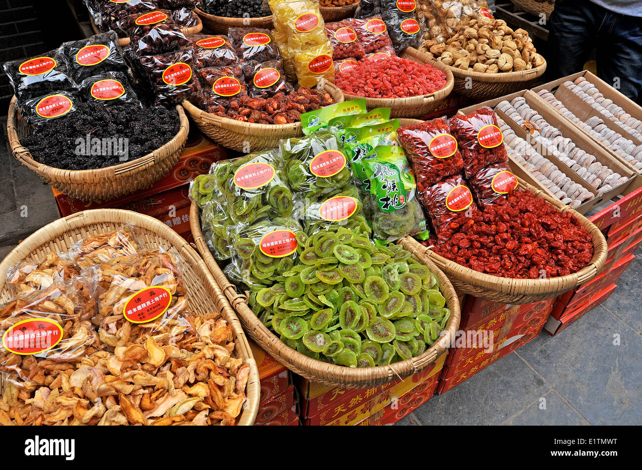 dried fruit stall Xi'an China Stock Photo Alamy