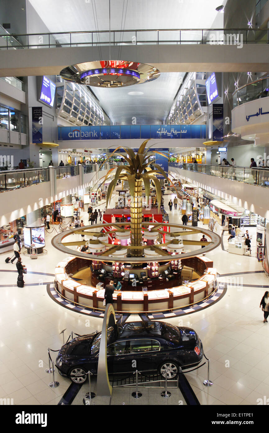 Shopping area for duty free shopping in Dubai International Airport