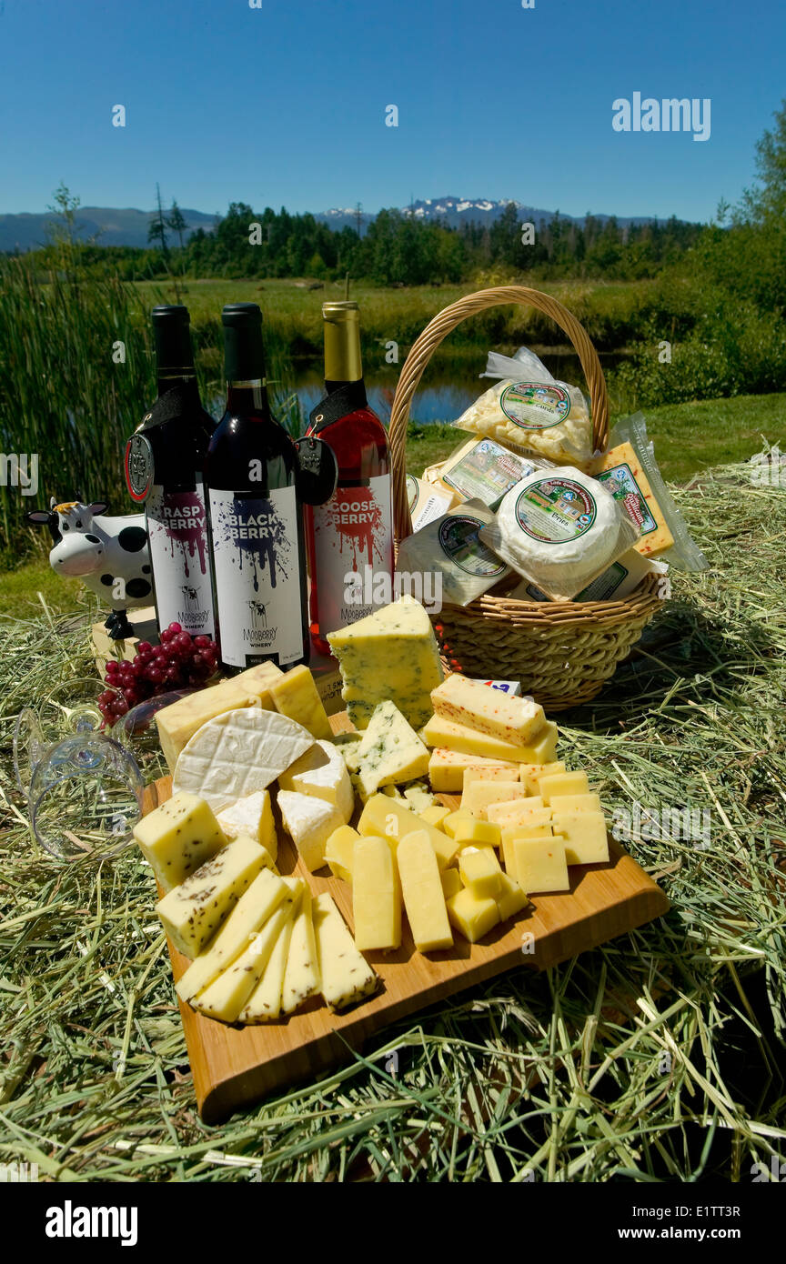Morningstar Farms is known for its cheeses and Mooberry Winery. Qualicum Beach, Vancouver Island, British Columbia, Canada Stock Photo