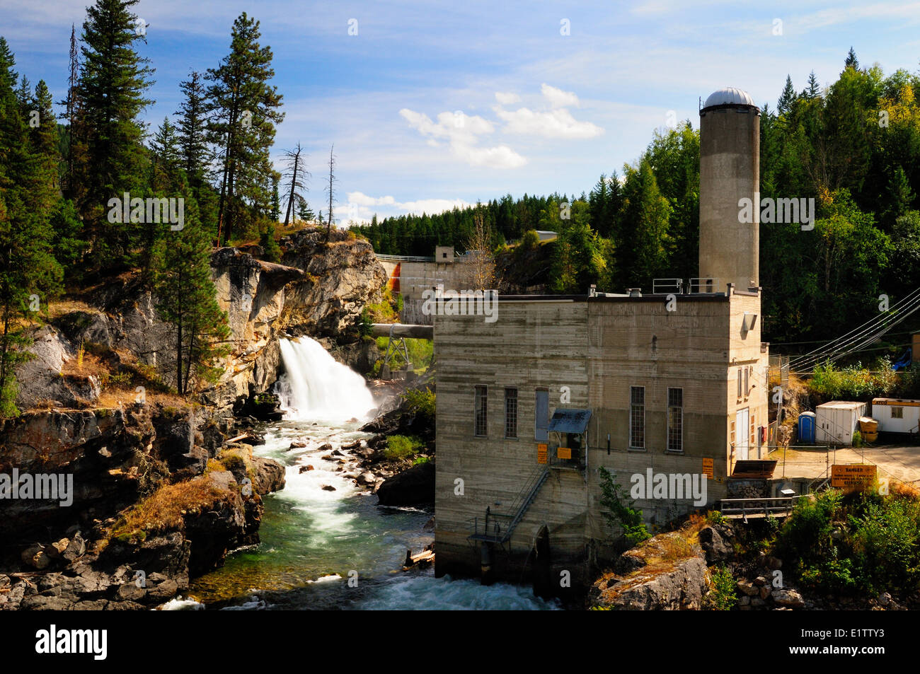 BC Hydro's Shuswap Falls generating station and Wilsey Dam on the