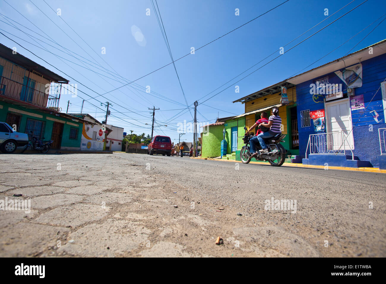 streets of San Juan del Sur, Nicaragua Stock Photo