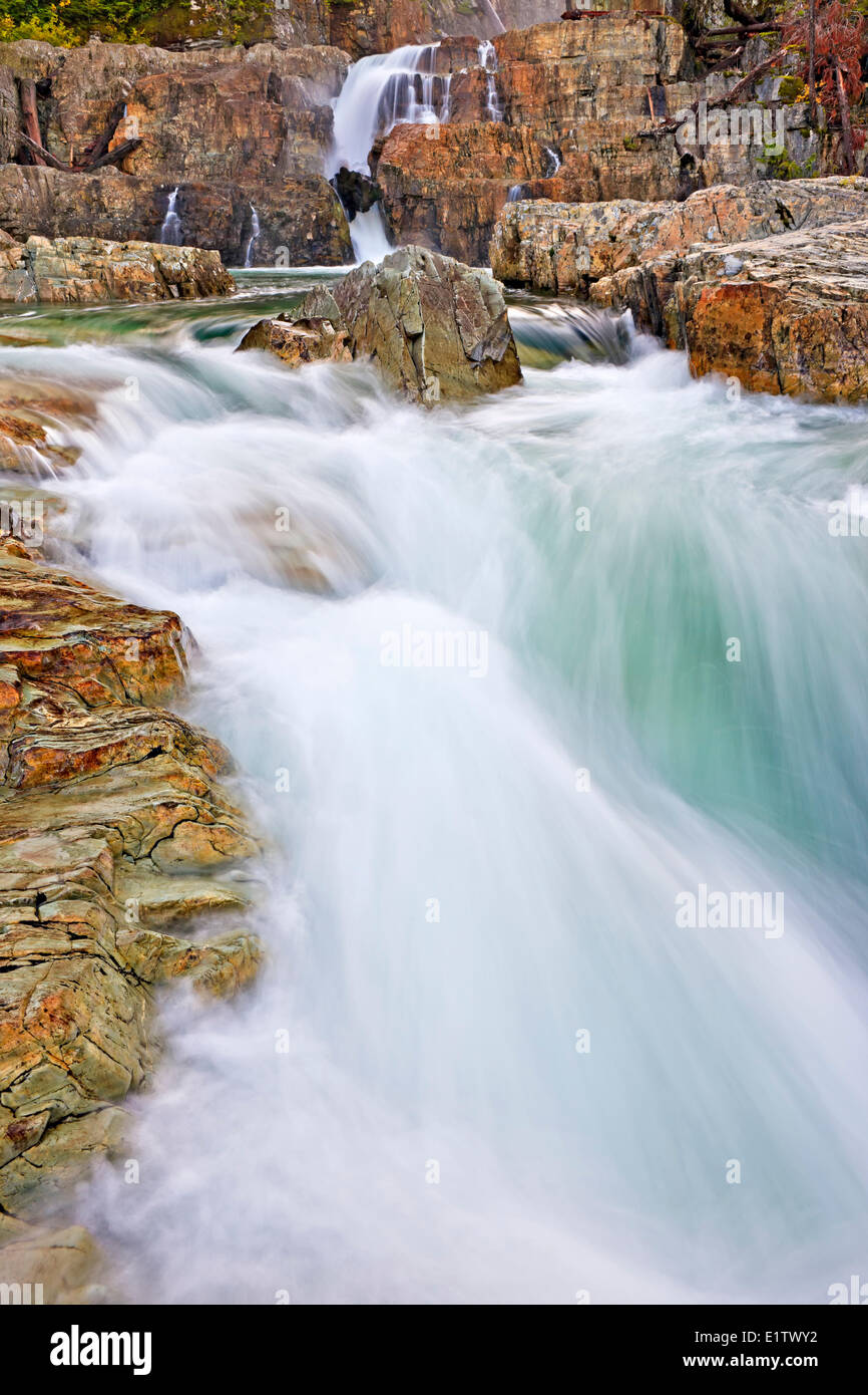 Myra Falls waterfall, Strathcona-Westmin Provincial Park, Vancouver Island, British Columbia, Canada Stock Photo