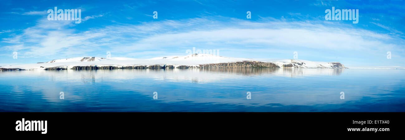 Hinlopen Strait (Panorama), Svalbard Archipelago, Norwegian Arctic Stock Photo