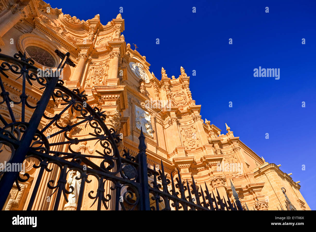 Facade of the Cathedral of Guadix in the town of Guadix, Province of Granada, Andalusia (Andalucia), Spain, Europe. Stock Photo