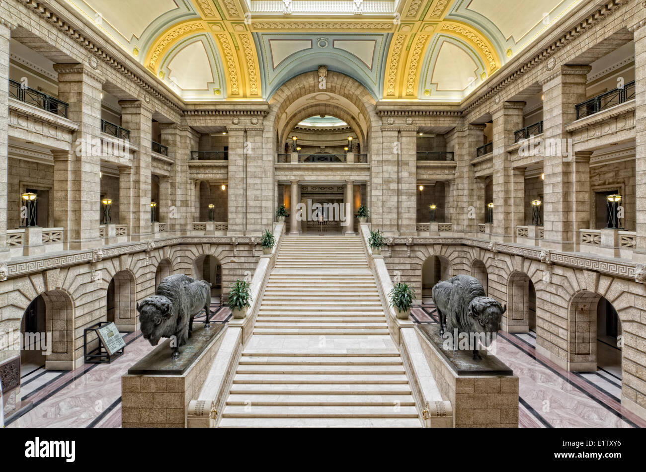 Interior of Legislative Building, Winnipeg, Manitoba, Canada. Stock Photo