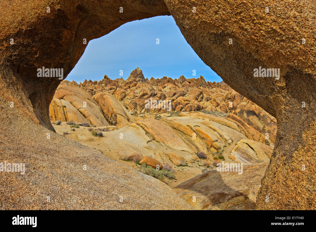 Rock formations, Alabama Hills near Lone Pine, California, USA Stock Photo