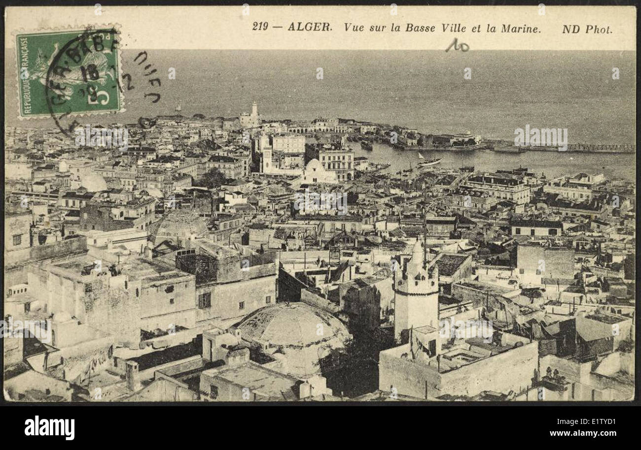 Algiers: View of the Lower City and the Marina (GRI) Stock Photo