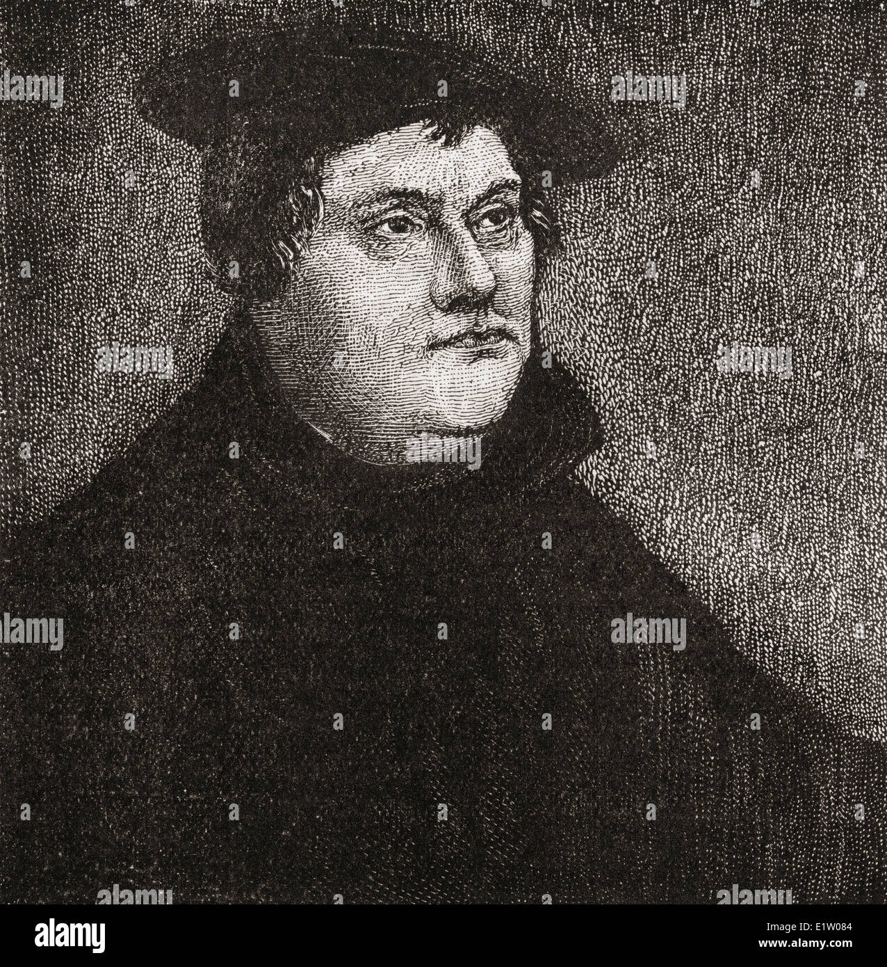 Martin Luther, 1483 – 1546. German monk, Catholic priest and professor of theology Stock Photo