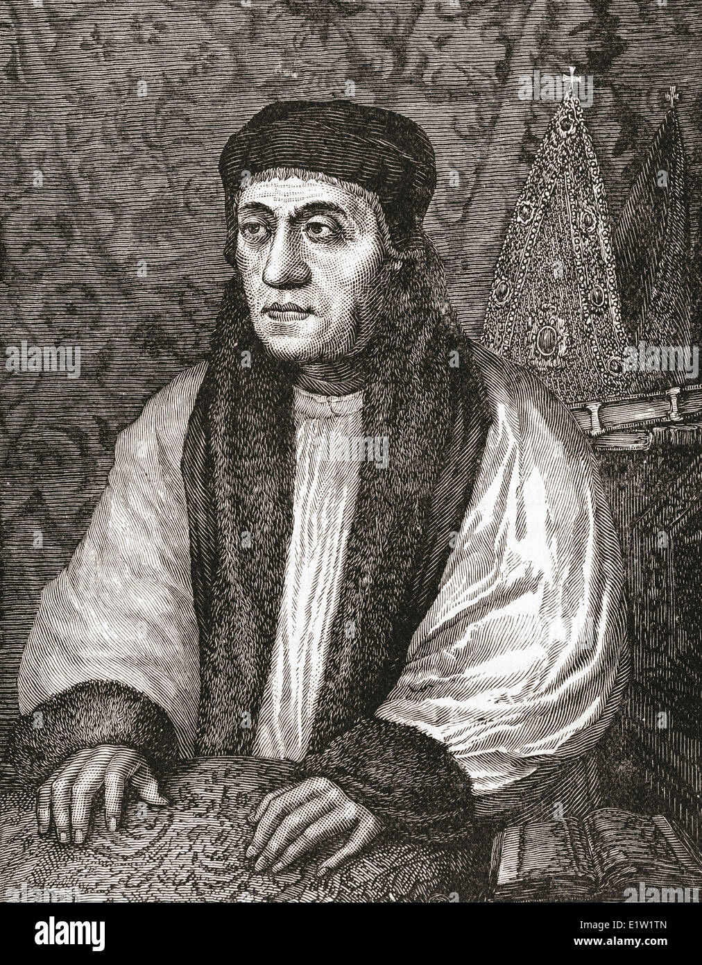William Warham, c. 1450 – 1532. Archbishop of Canterbury. Stock Photo