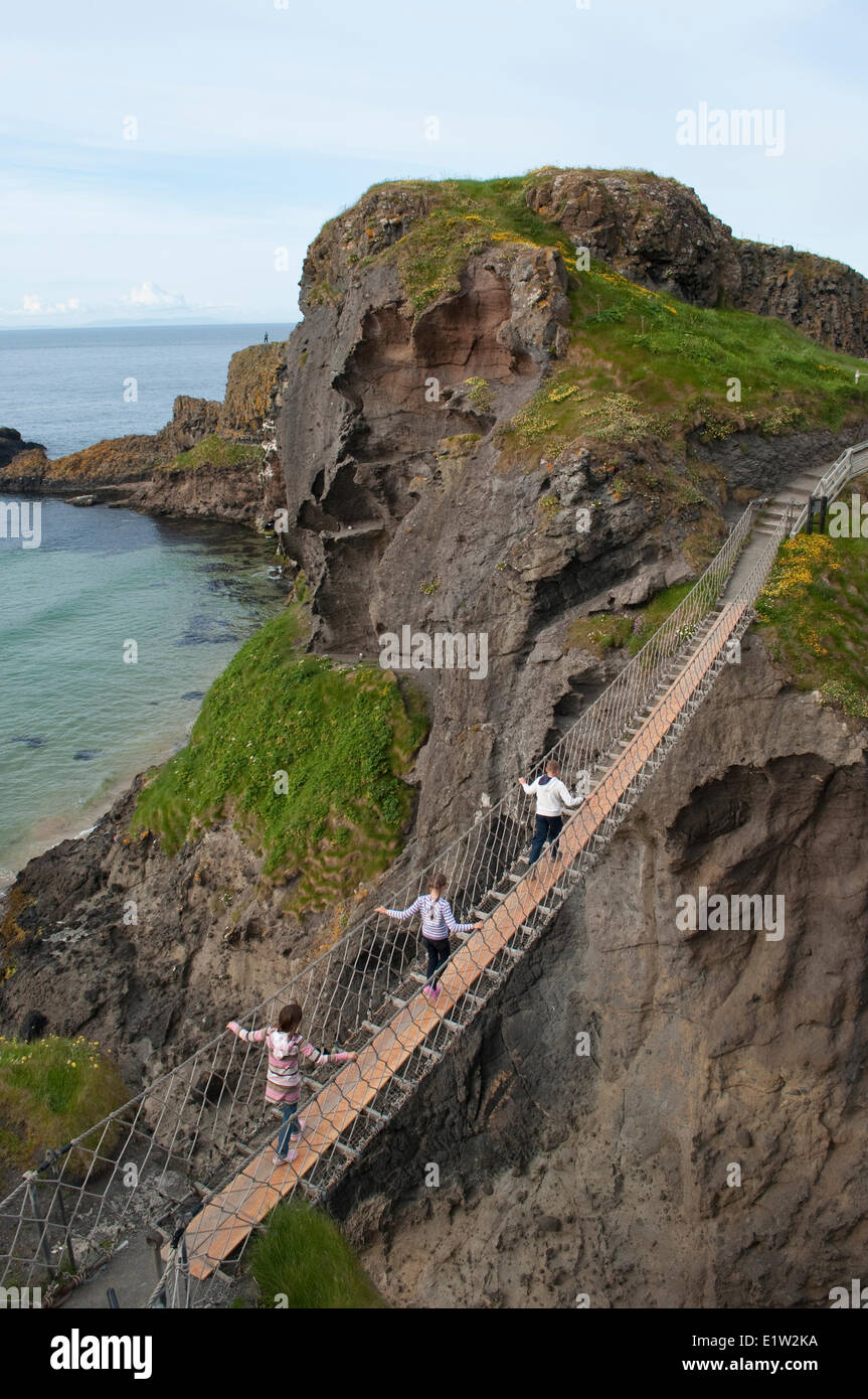 CarrickaRede Rope Bridge at Carrickarede Isle, County Antrim