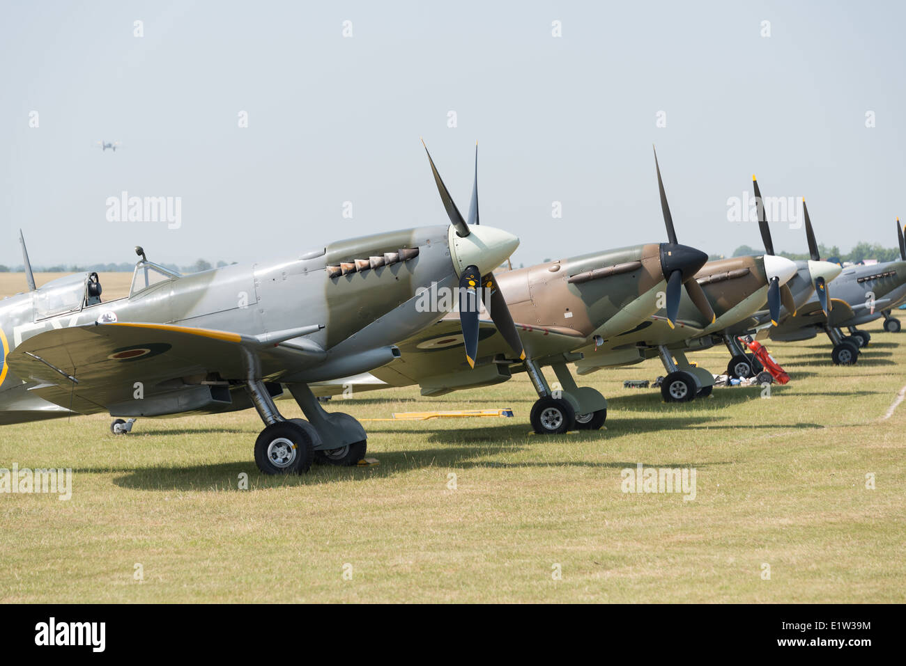 Vintage World War 2 Spitfires. British fighter planes Stock Photo