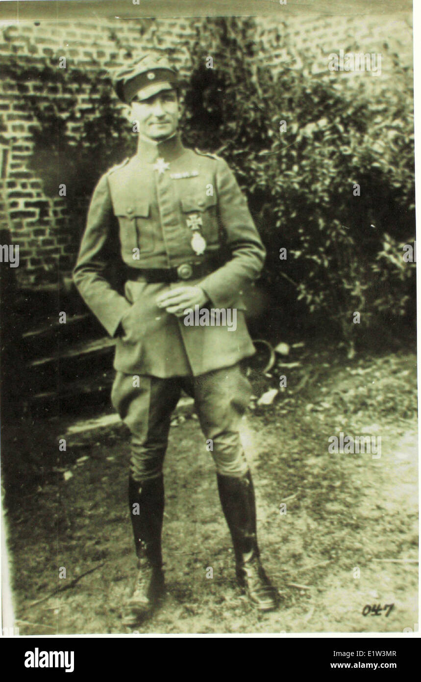 World War One German Aviator Hauptmann Adolf von Tutschek Stock Photo