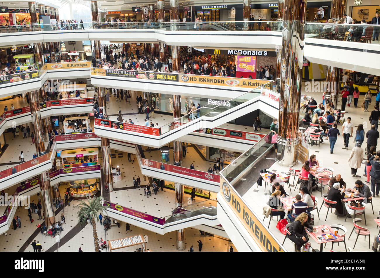cevahir istanbul shopping mall in istanbul turkey stock photo alamy