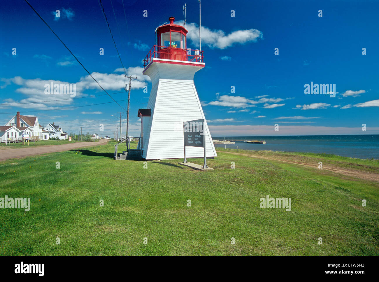 Richibucto Head Lightstation, Cap Lumiere, New Brunswick, Canada Stock Photo