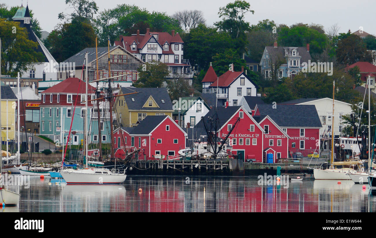 The historic waterfront of lunenburg, Nova Scotia, Canada Stock Photo