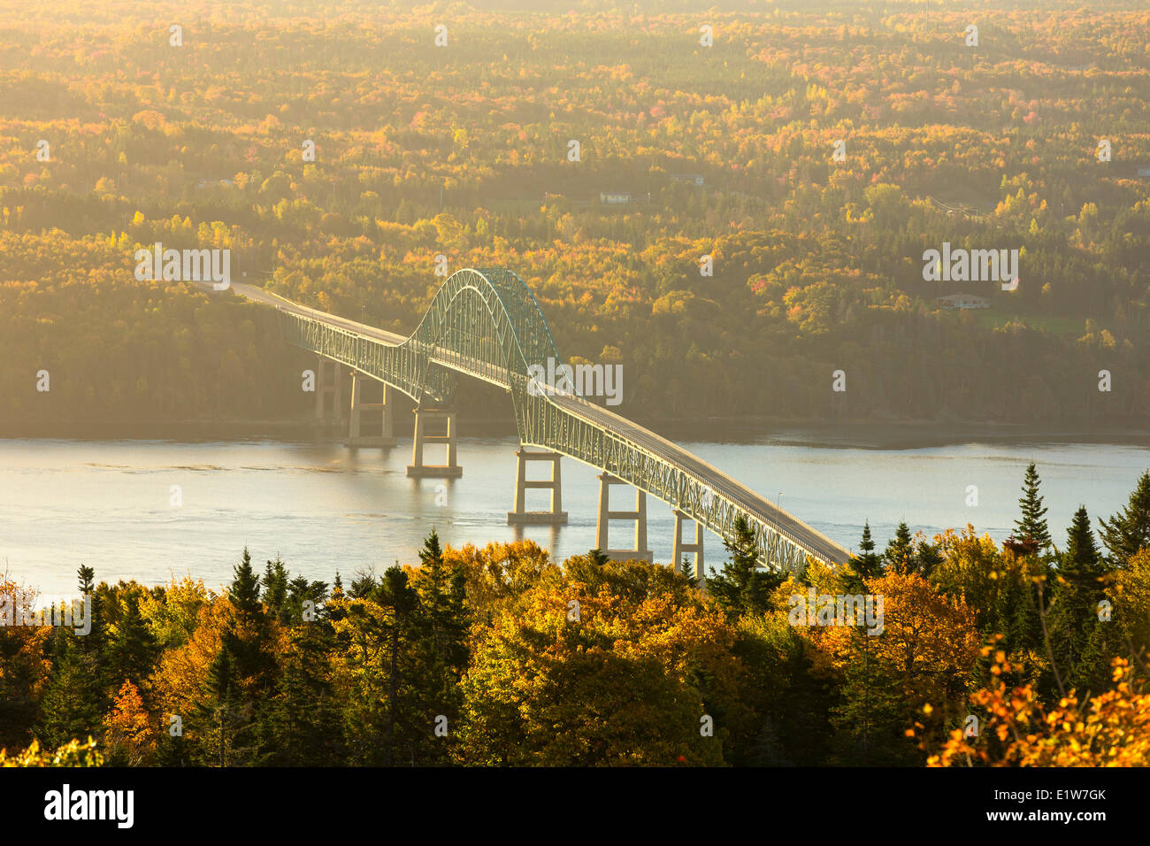 Seal Island Bridge, Cape Breton, Nova Scotia, Canada Stock Photo