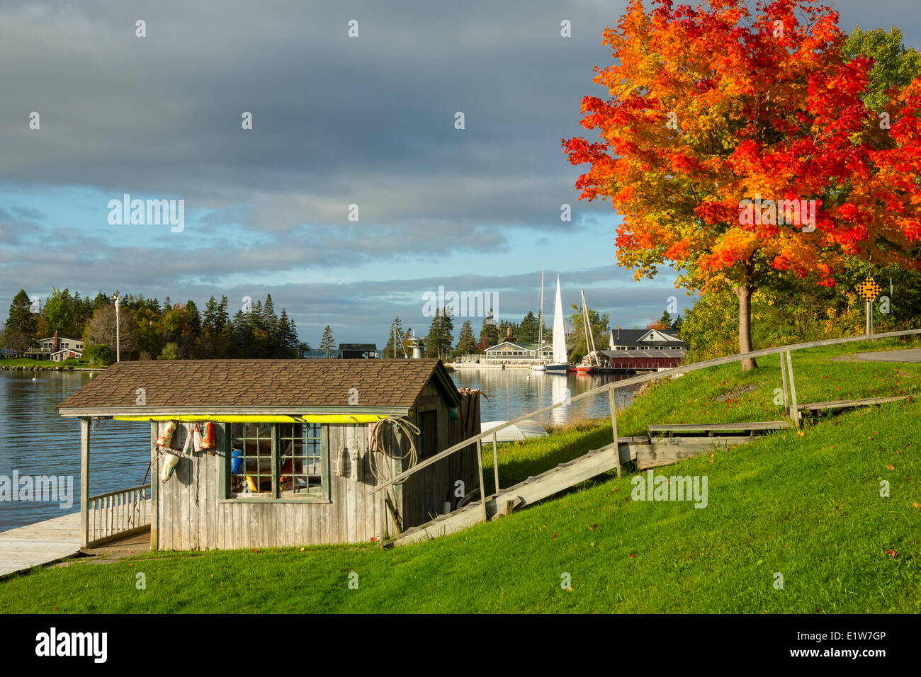 Baddeck Waterfront, Bras d'Or Lake, Cape Breton, Nova Scotia, Canada