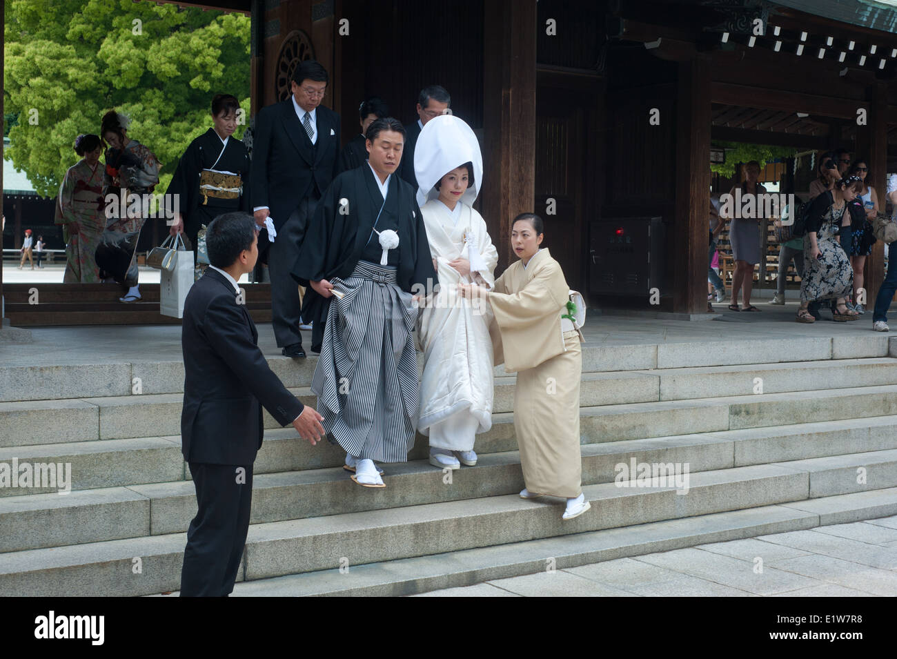 Japan, Tokyo2014 - Meiji Shinto Shrine Traditional Shinto Wedding Stock Photo
