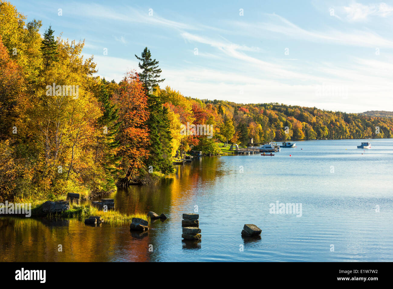 Fall foliage, Barrachois, Bras d'or Lake, Cape Breton, Nova Scotia