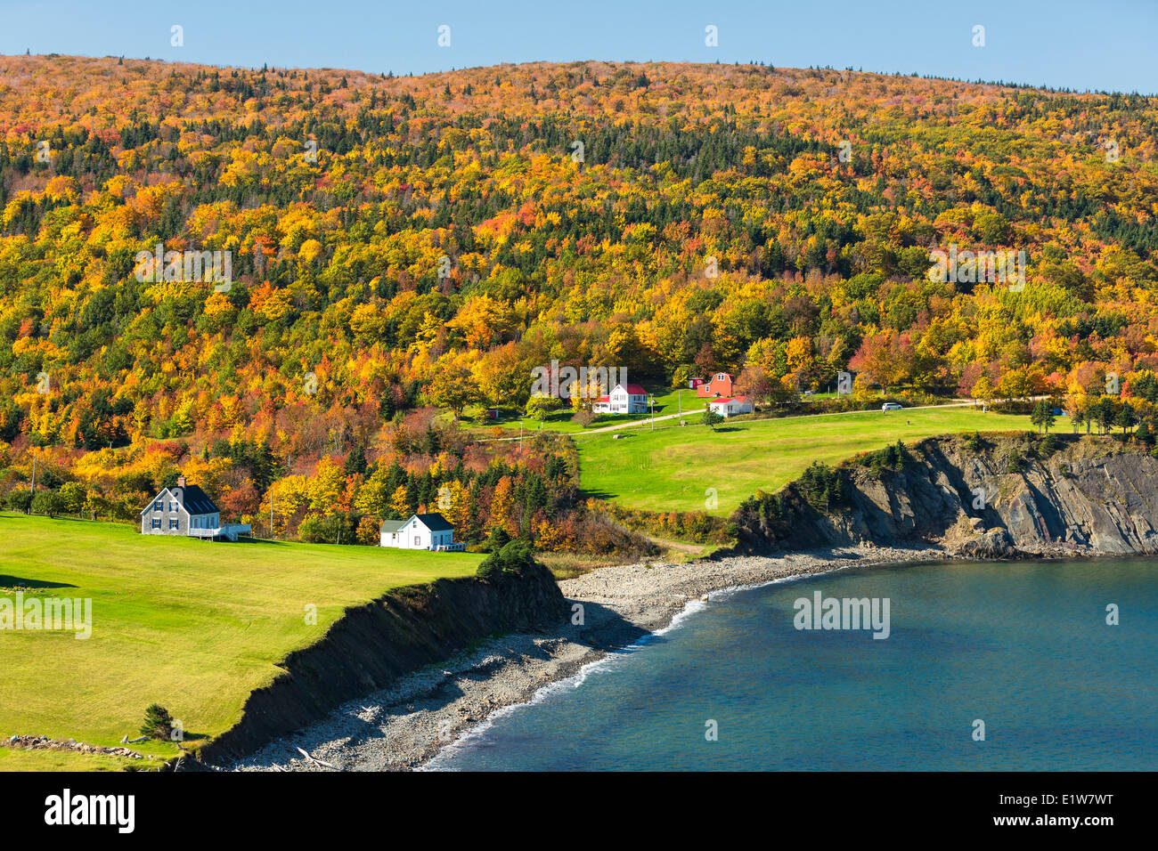 Coastline, Capstick, Cape Breton Highlands, Nova Scotia, Canada Stock
