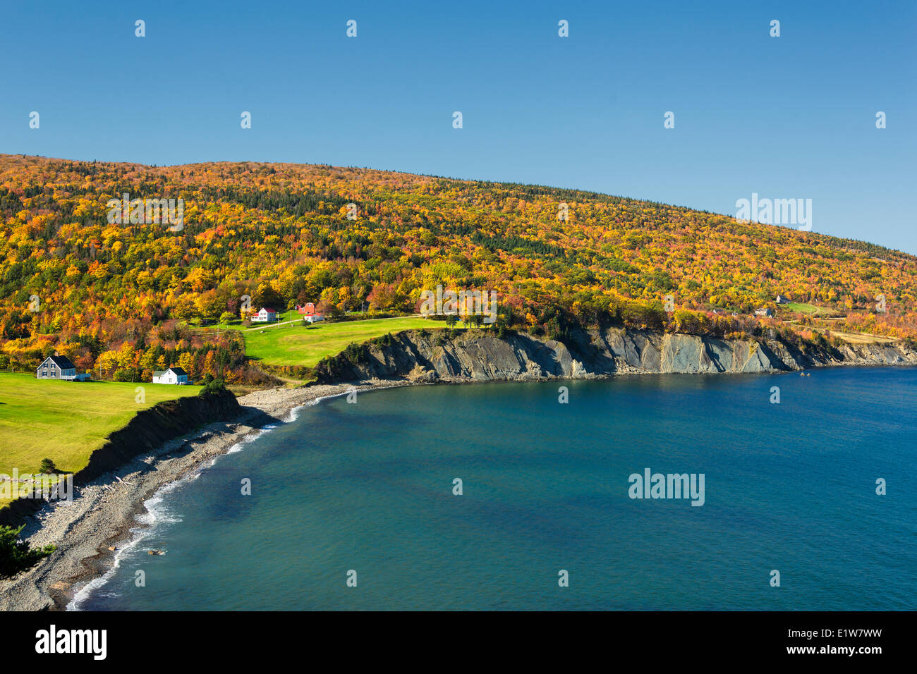 Coastline, Capstick, Cape Breton Highlands, Nova Scotia, Canada Stock