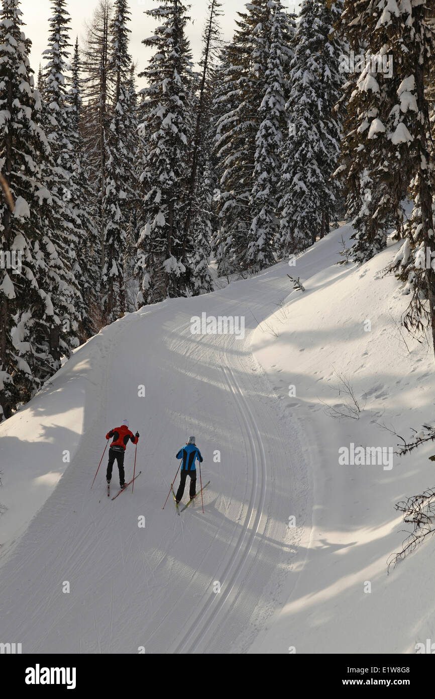 Cross Country Skate Skiing at Soveriegn Lake Nordic Centre, near Vernon