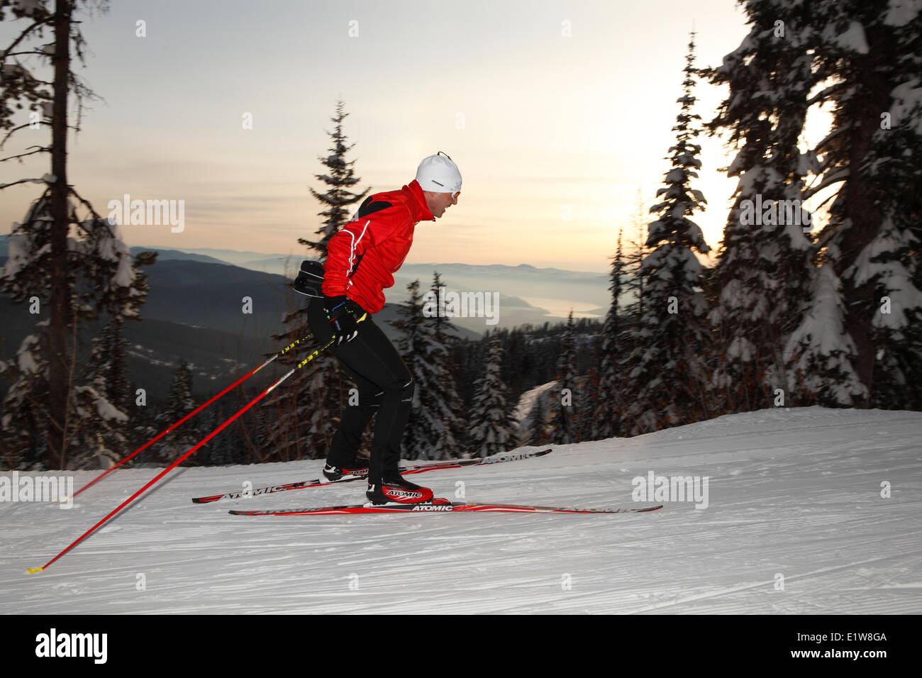 Cross country ski and sovereign lake hires stock photography and