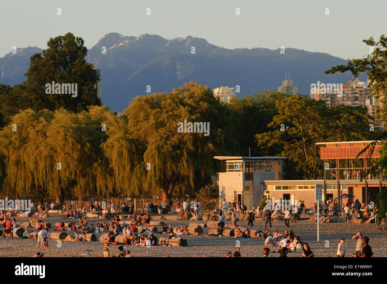 Kitsilano Beach (Kits Beach) Vancouver, British Columbia, Canada Stock