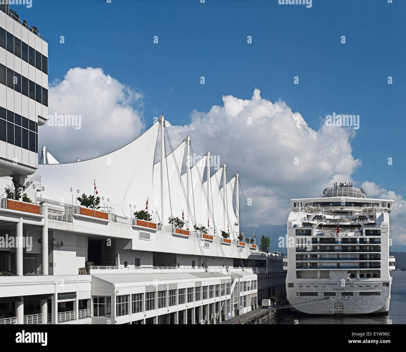 Cruise ship at Canada Place, Vancouver, British Columbia, Canada Stock Photo