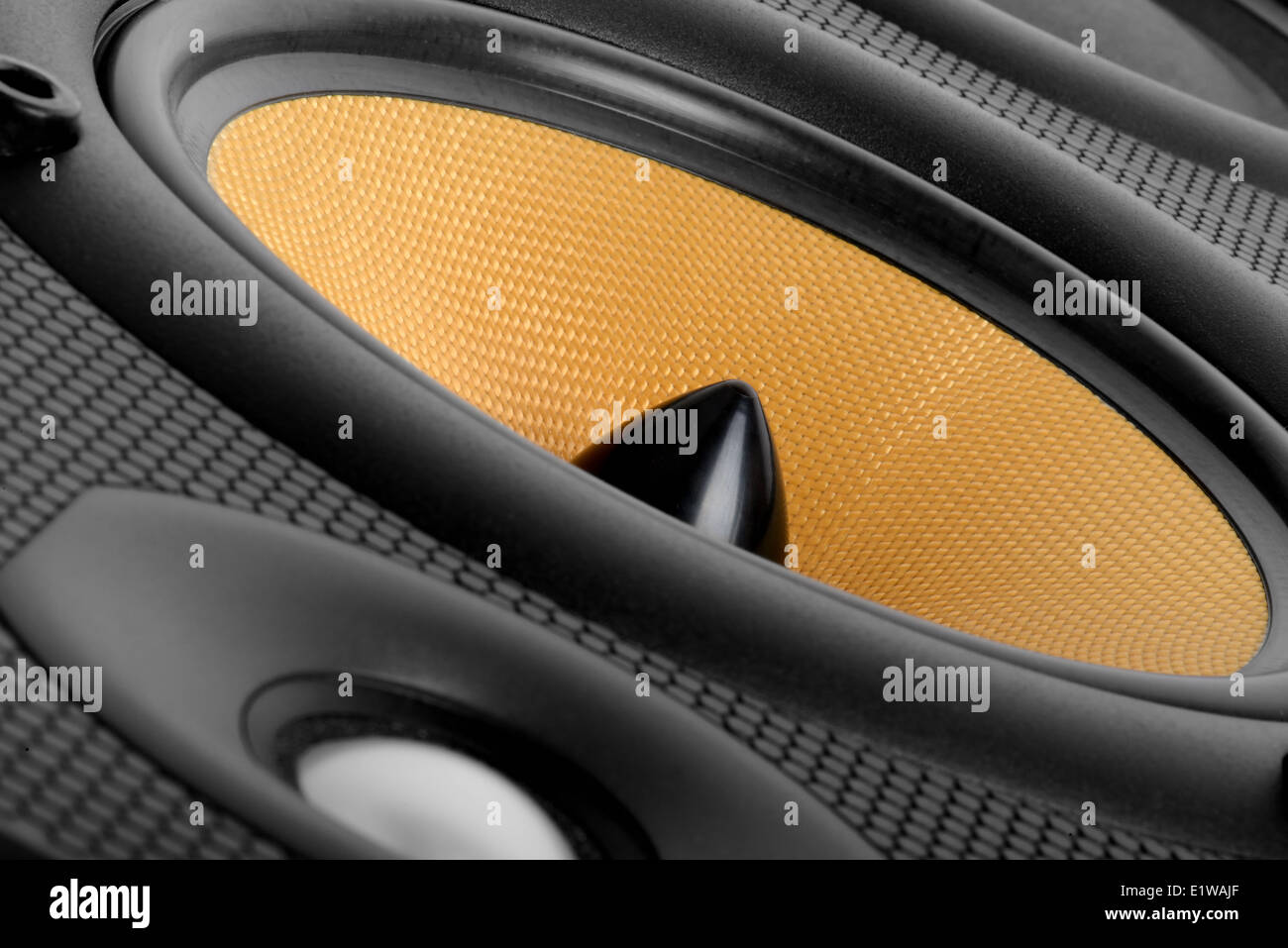 close up of A high end audio speaker Stock Photo