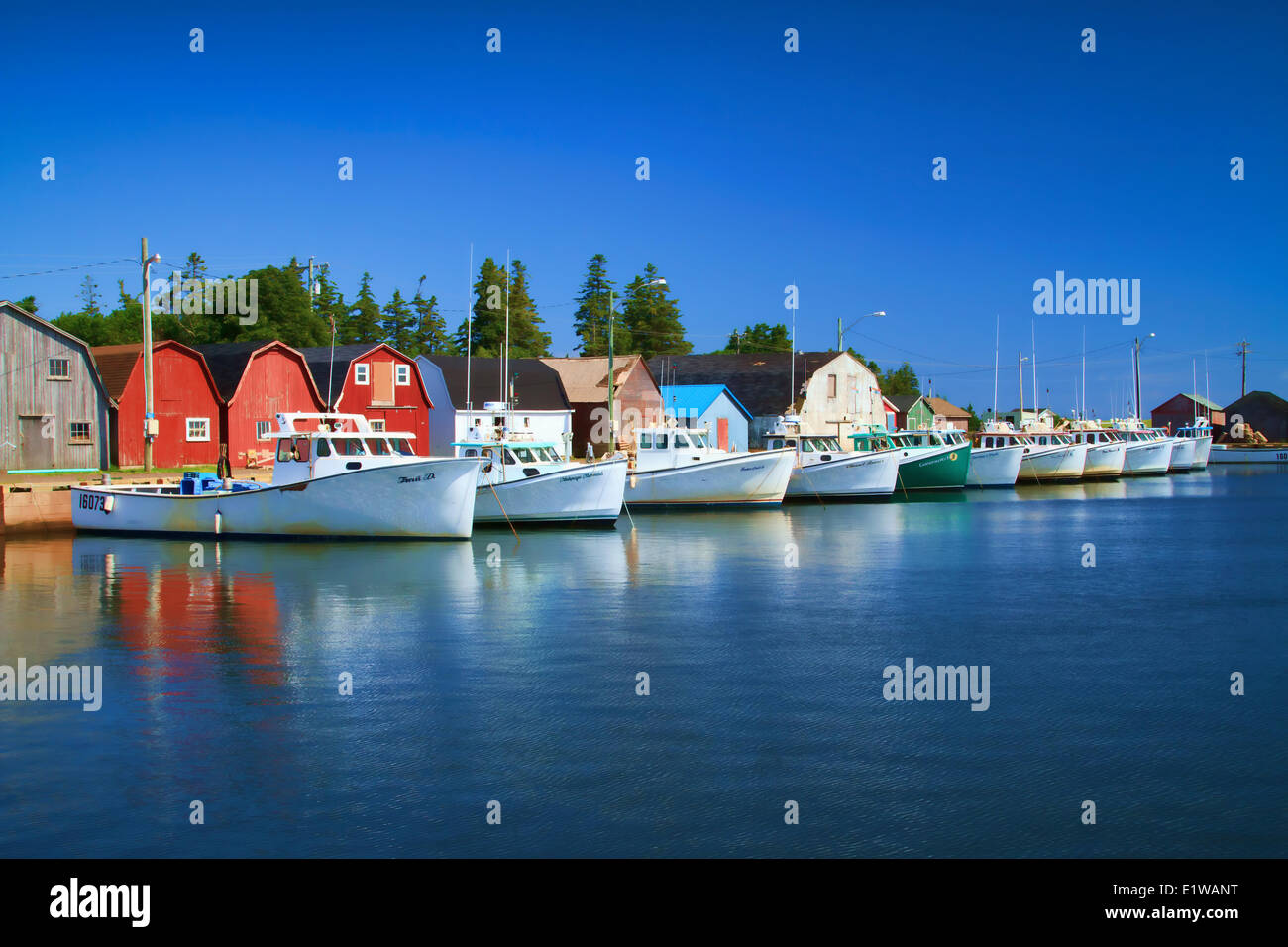 Fishing boats tied up at Malpeque, Prince Edward Island, Canada Stock Photo Alamy