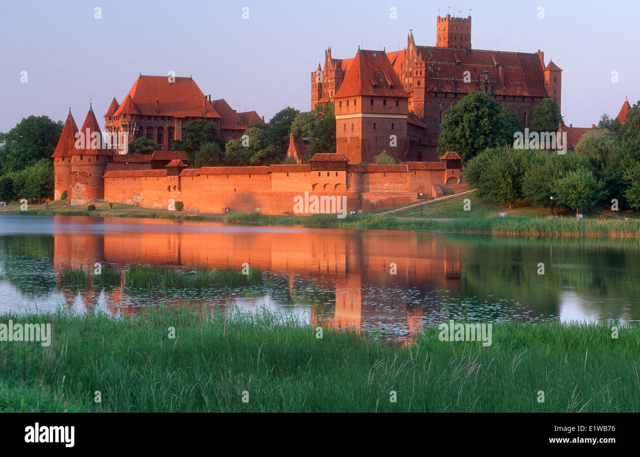 Malbork Castle Malbork Poland. Malbork Castle was built by the Teutonic Nights in Prussia completed in 1406 originally called Stock Photo