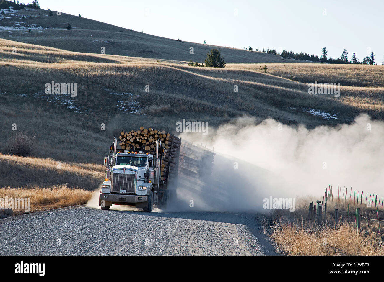 Logging truck, British Columbia, Canada Stock Photo Alamy