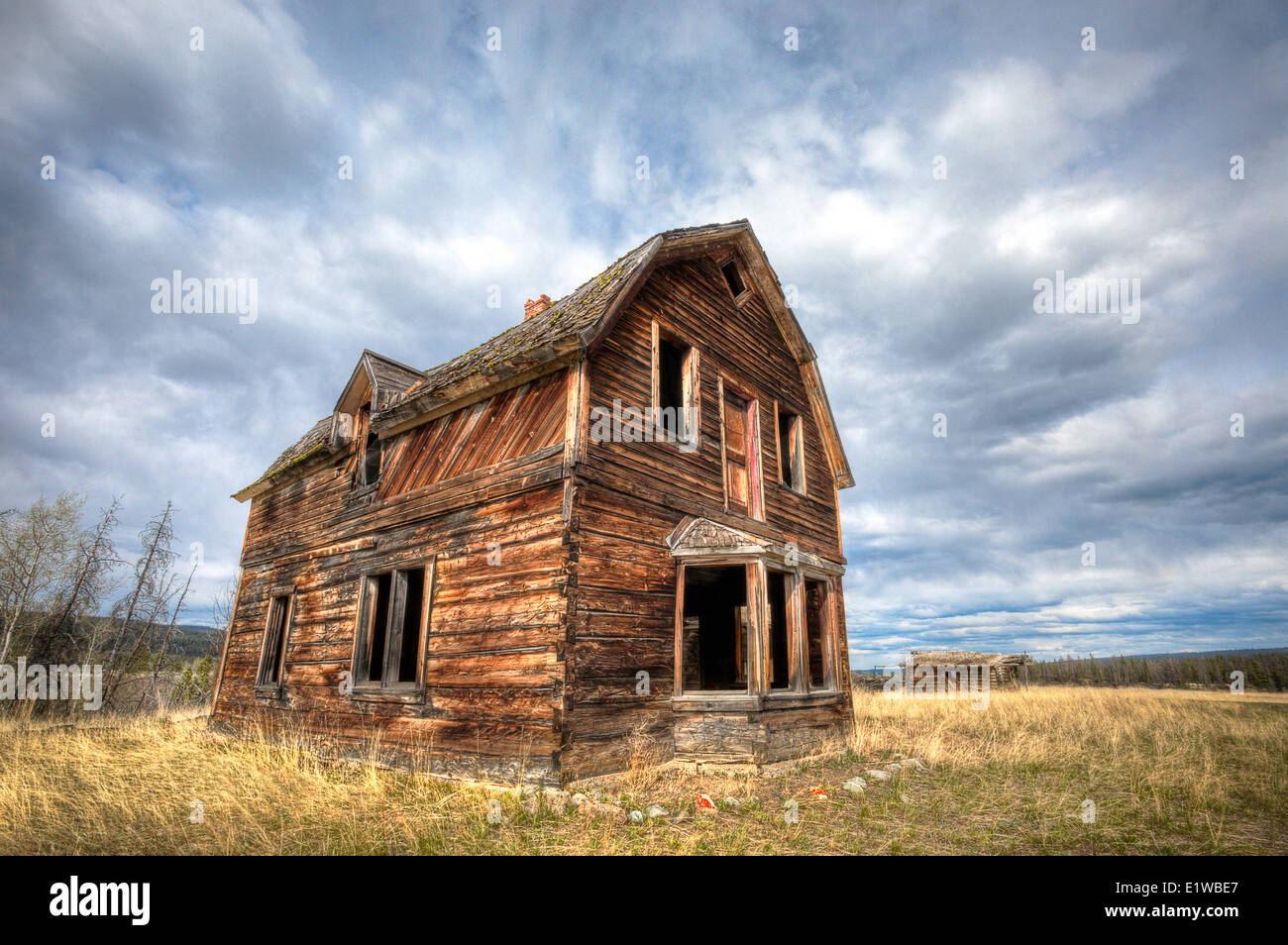Abandonned ranch home, British Columbia, Canada Stock Photo