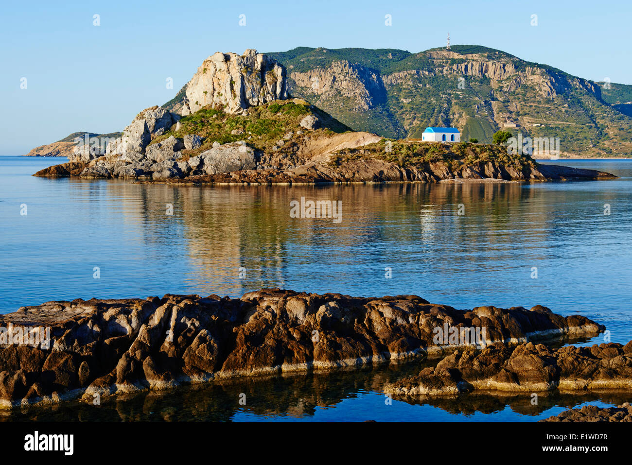 Greece, Dodecanese, Kos island, Kefalos bay, Kastri island Stock Photo