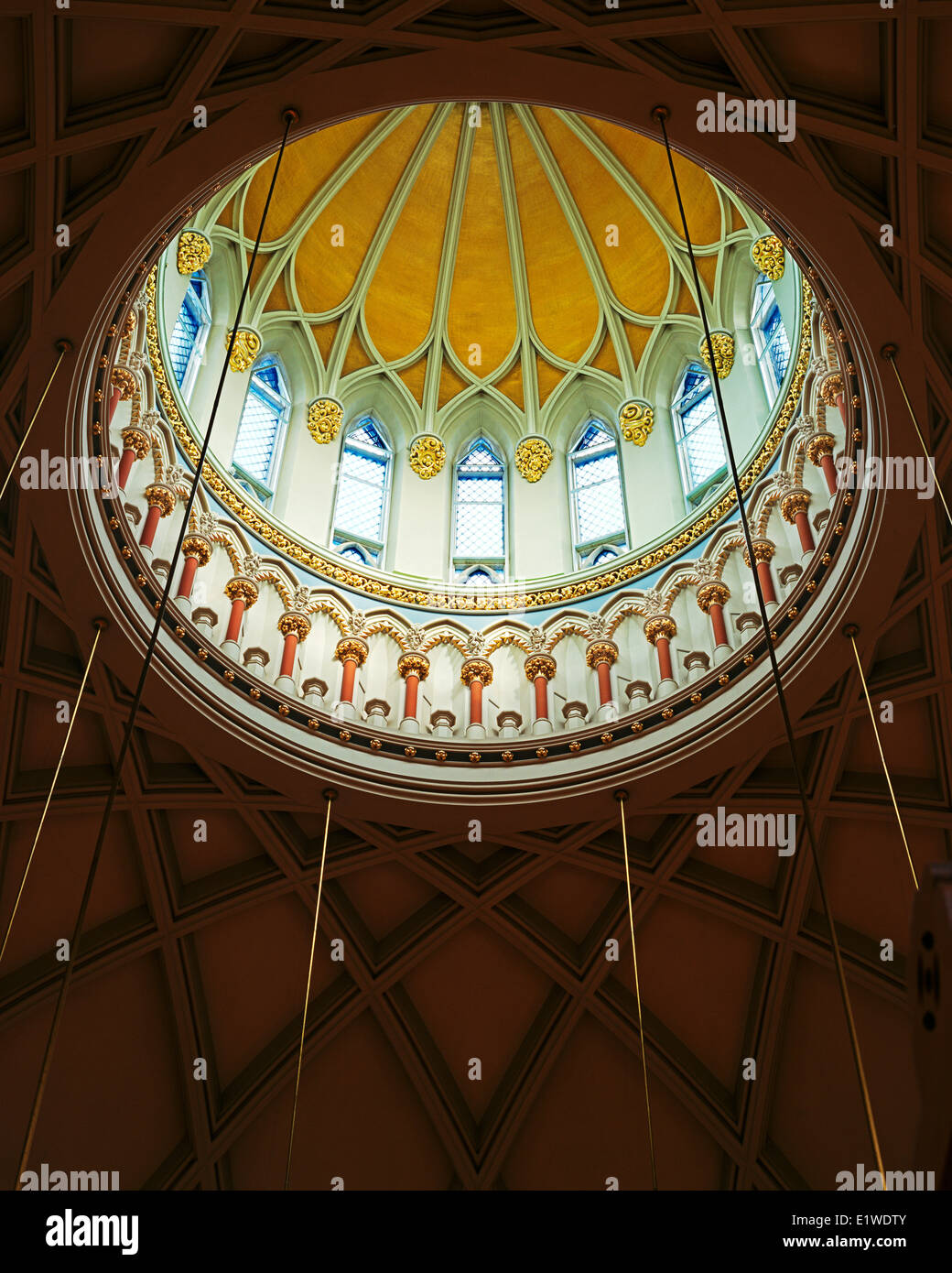 Library of Parliament, Interior Dome, Parliament Buildings, Ottawa, Ontario, Canada Stock Photo
