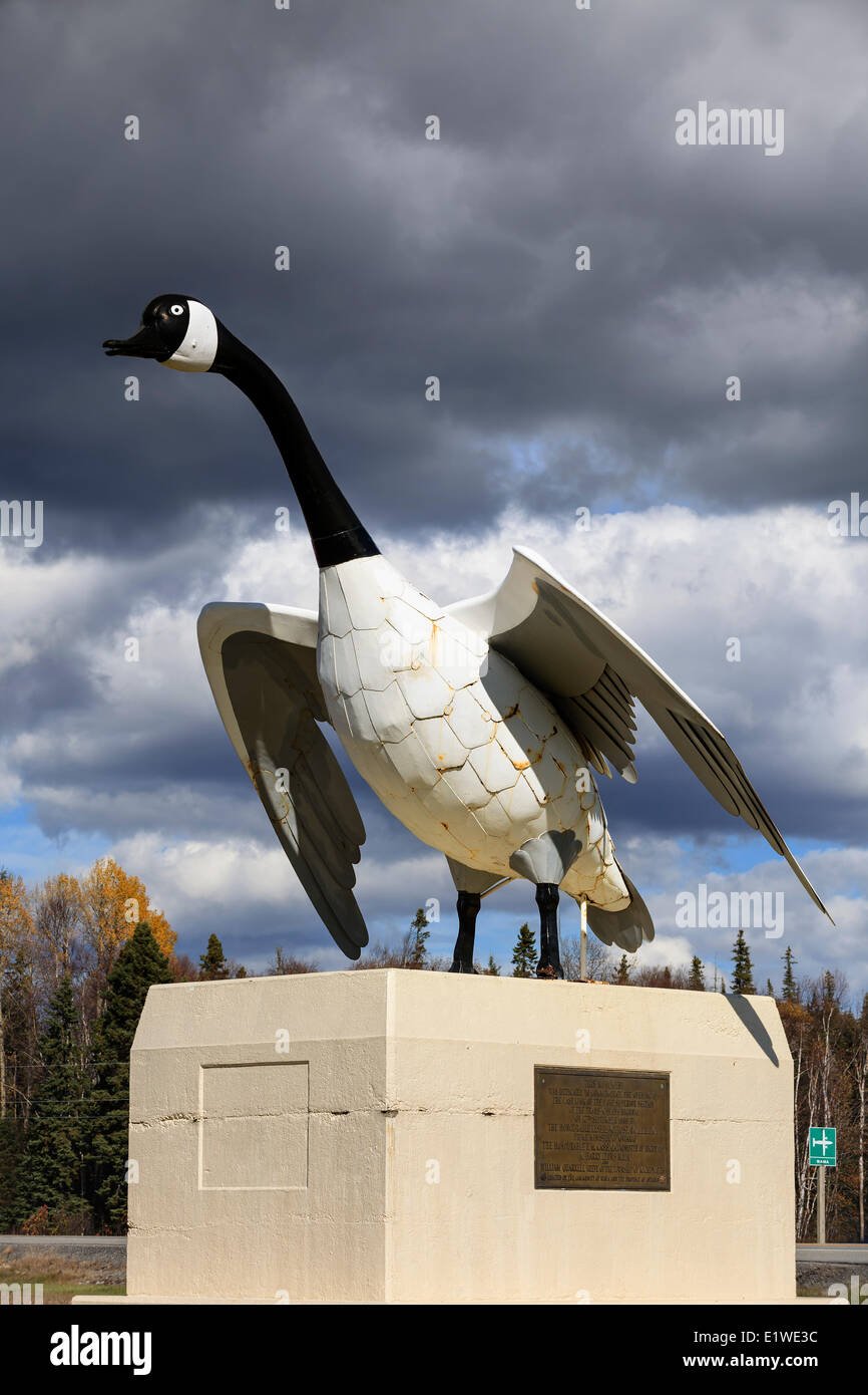 Canada Goose statue, Wawa, Ontario, Canada Stock Photo