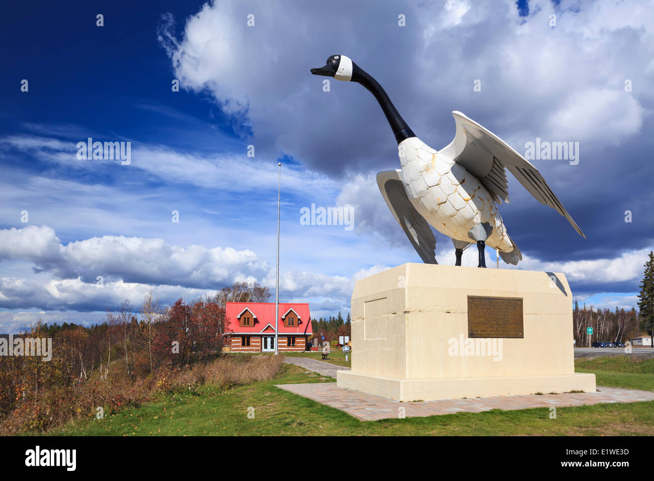 Canada Goose statue, Wawa, Ontario, Canada Stock Photo