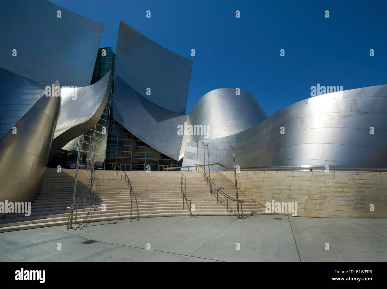Walt Disney Concert Hall by Frank Gehry in Los Angeles Stock Photo