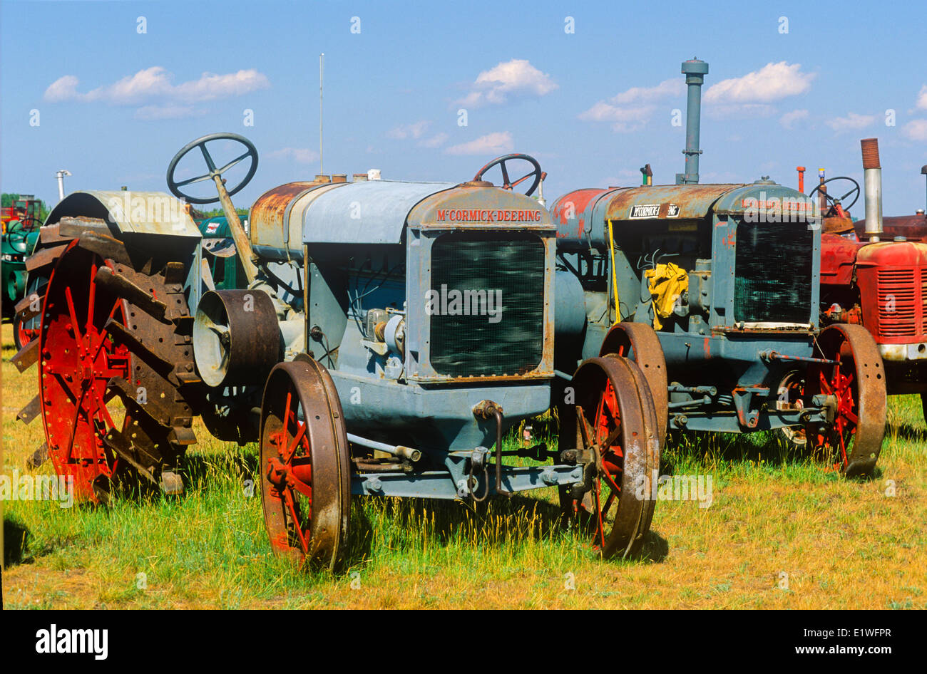 Antique tractors, Pioneer Acres Museum, Irricana, Alberta, Canada Stock