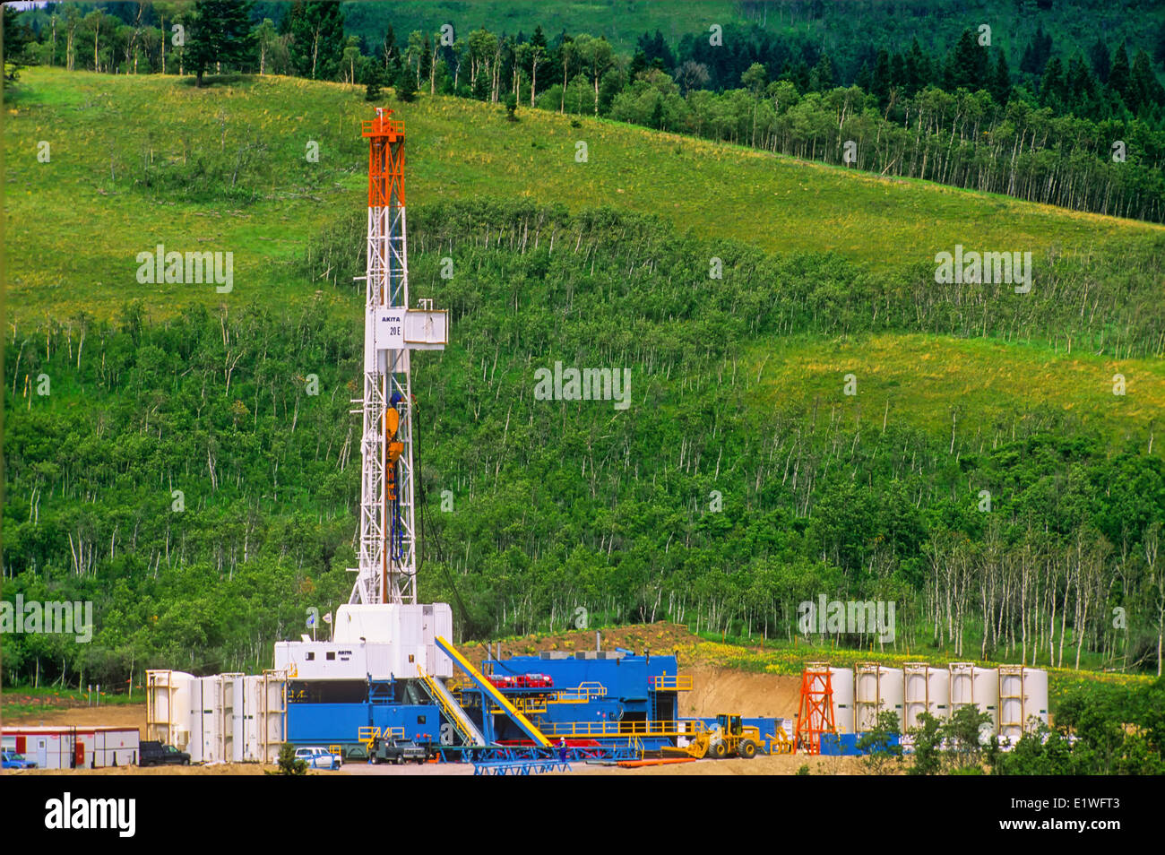 Oil well, Longview, Alberta, Canada Stock Photo Alamy