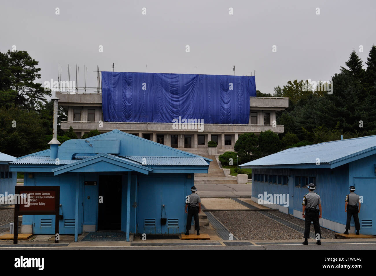JSA Joint Security Area, DMZ Demilitarized Zone, South Korea Stock