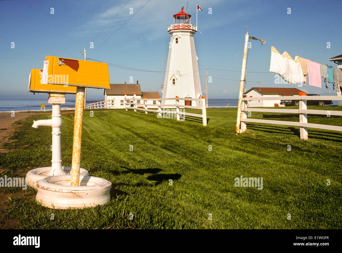 Lighthouse, East Point, Prince Edward Island, Canada Stock Photo