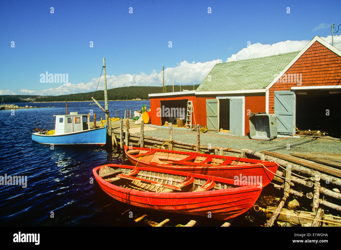 Wooden boats, Shad Bay, Nova Scotia, Canada Stock Photo Alamy