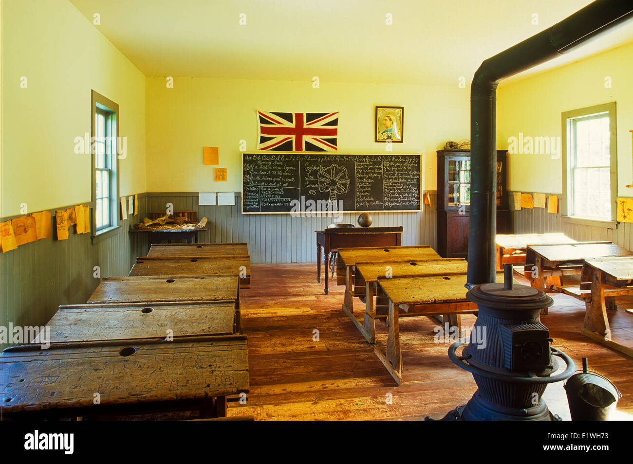 Schoolhouse, Orwell Corner Historic Village, Prince Edward Island, Canada Stock Photo