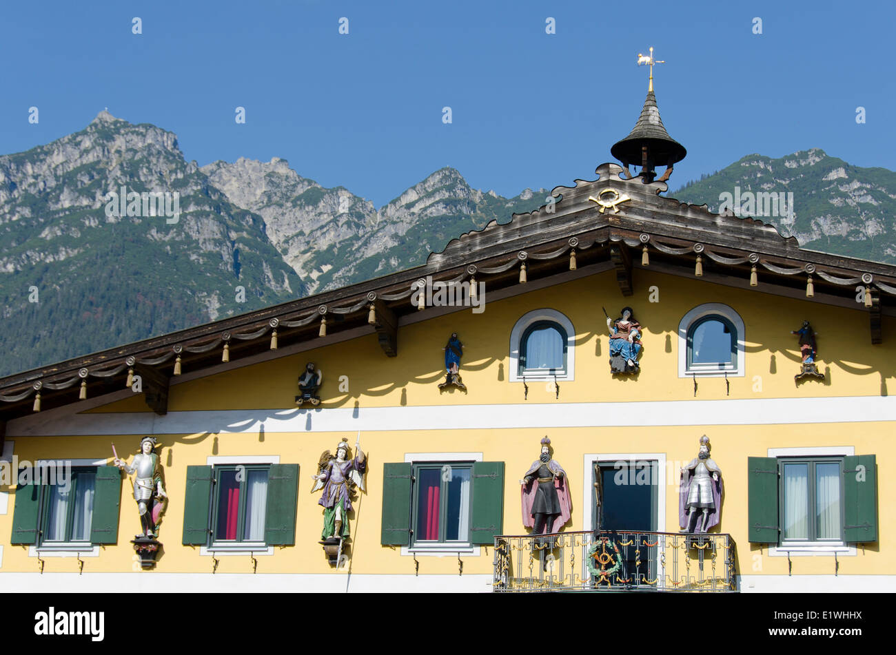 Garmisch-Partenkirchen, a mountain resort town in Bavaria, southern Germany Stock Photo