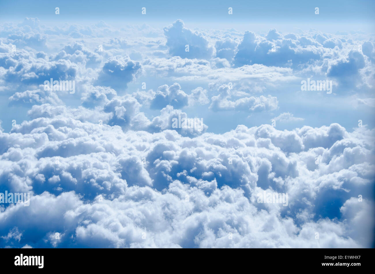 Clouds over USA from aircraft Stock Photo