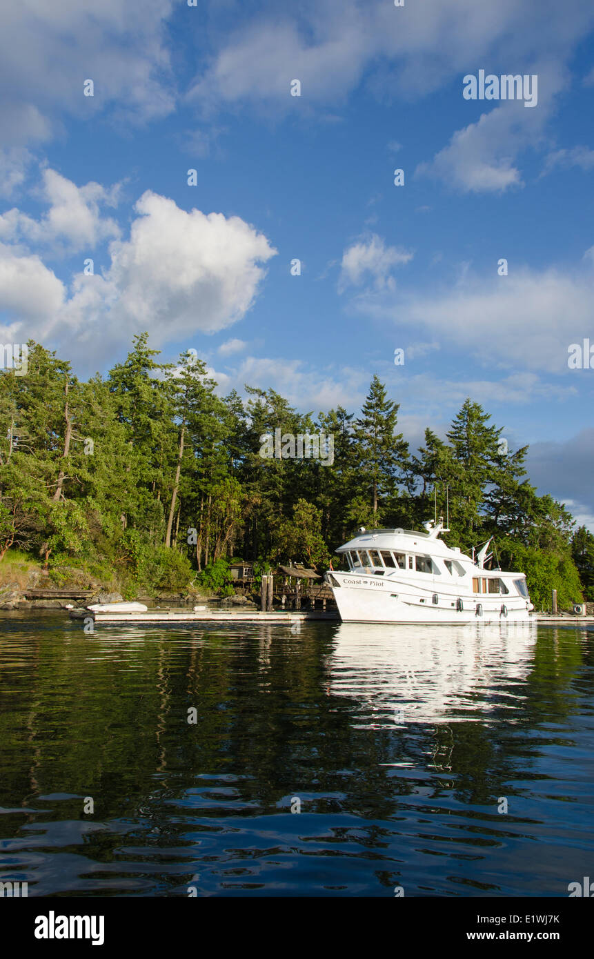 West Coast trawler yacht, Canoe Cove, Sidney, British Columbia, Canada